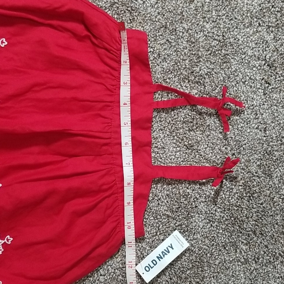 Old Navy Toddler Girl Embroidered Red Top 2T - Picture 7 of 8